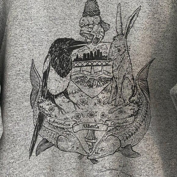 Salgado Fenwick Edmonton Crest Sweatshirt – Heather Grey - Unisex Pullover - Picture 3 of 7